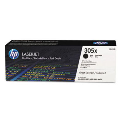 Picture of HP 305X, (CE410X-D) 2-Pack High-Yield Black Original LaserJet Toner CartridgesHEW-CE410XD
