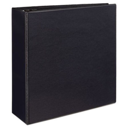 Picture of Durable View Binder with DuraHinge and EZD Rings, 3 Rings, 4" Capacity, 11 x 8.5, Black, (9800)AVE-09800