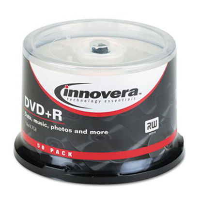 Picture of DVD+R Recordable Disc, 4.7 GB, 16x, Spindle, Silver, 50/PackIVR-46851
