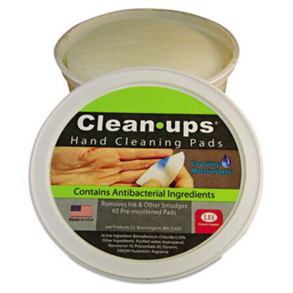 Picture of Clean-Ups Hand Cleaning Pads, Cloth, 3" dia, 60/TubLEE-10145