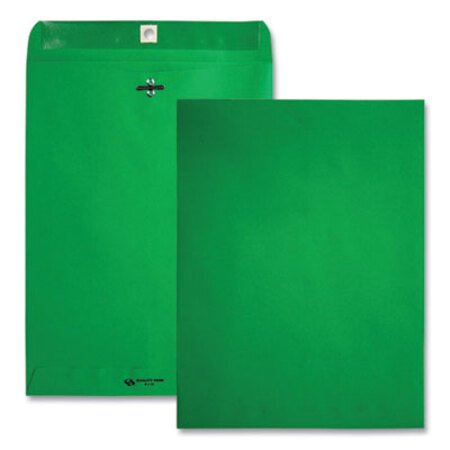 Picture of Clasp Envelope, #90, Square Flap, Clasp/Gummed Closure, 9 x 12, Green, 10/PackQUA-38735
