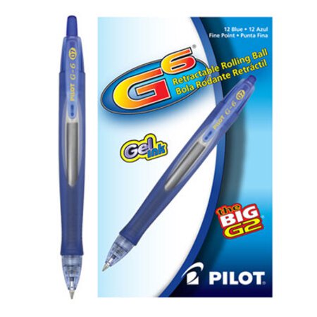 Picture of G6 Gel Pen, Retractable, Fine 0.7 mm, Blue Ink, Blue BarrelPIL-31402