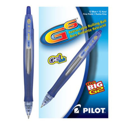 Picture of G6 Gel Pen, Retractable, Fine 0.7 mm, Blue Ink, Blue BarrelPIL-31402