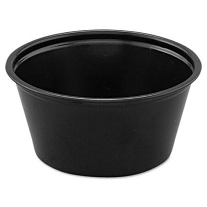 Picture of Polystyrene Portion Cups, 2 oz, Black, 250/Bag, 10 Bags/CartonDCC-P200BLK