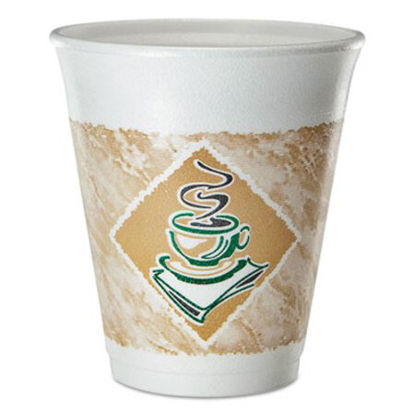 Picture of Cafe G Foam Hot/Cold Cups, 8 oz, Brown/Green/White, 25/PackDCC-8X8GPK