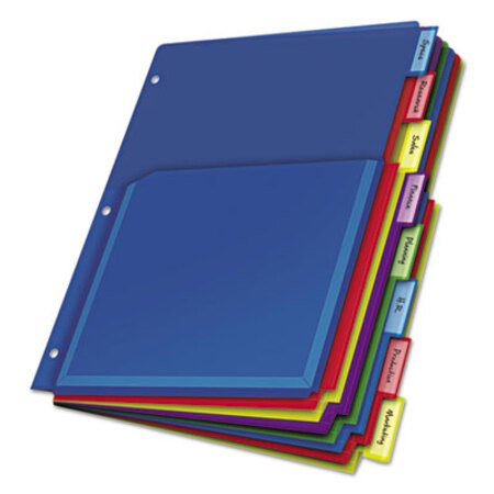 Picture of Expanding Pocket Index Dividers, 8-Tab, 11 x 8.5, Assorted, 1 Set/PackCRD-84013
