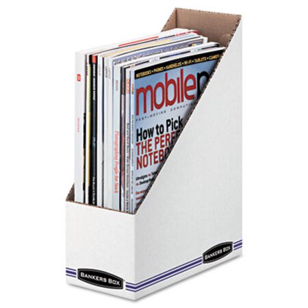 Picture of Corrugated Cardboard Magazine File, 4 x 9 1/4 x 11 3/4, White, 12/CartonFEL-10723