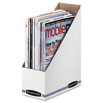 Picture of Corrugated Cardboard Magazine File, 4 x 9 1/4 x 11 3/4, White, 12/CartonFEL-10723