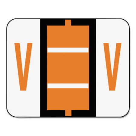 Picture of A-Z Color-Coded End Tab Filing Labels, V, 1 x 1.25, White, 500/RollSMD-67092