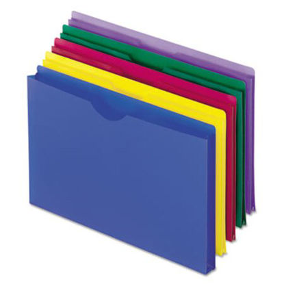 Picture of Poly File Jackets, Straight Tab, Legal Size, Assorted Colors, 5/PackPFX-50993
