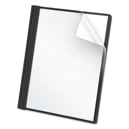 Picture of Clear Front Report Cover, 3 Fasteners, Letter, 1/2" Capacity, Black, 25/BoxOXF-55806