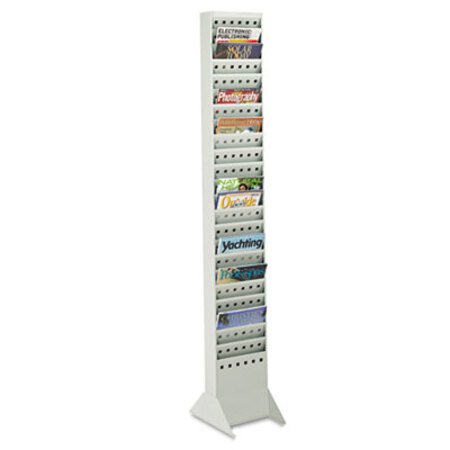 Picture of Steel Magazine Rack, 23 Compartments, 10w x 4d x 65.5h, GraySAF-4322GR