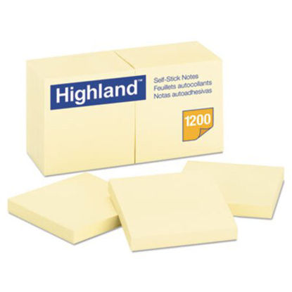 Picture of Self-Stick Notes, 3 x 3, Yellow, 100-Sheet, 12/PackMMM-6549YW