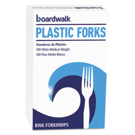 Picture of Mediumweight Polystyrene Cutlery, Fork, White, 100/BoxBWK-FORKMWPSBX