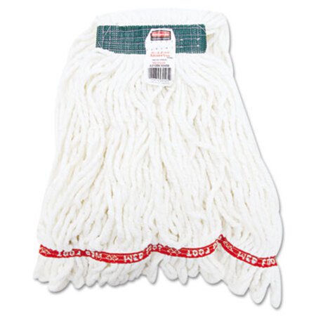 Picture of Web Foot Shrinkless Looped-End Wet Mop Head, Cotton/Synthetic, Medium, WhiteRCP-A21206WHI
