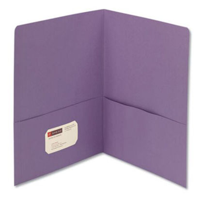 Picture of Two-Pocket Folder, Textured Paper, Lavender, 25/BoxSMD-87865