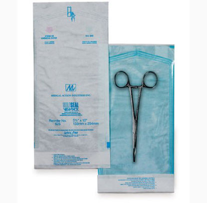 Picture of Sterilization Pouch Tyvek® Ethylene Oxide (EO) Gas / Steam 12 X 18 Inch Transparent / White Self Seal Tyvek® Material663