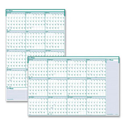 Picture of Recycled Express Track Reversible/Erasable Yearly Wall Calendar, 24 x 37, 2022HOD-392