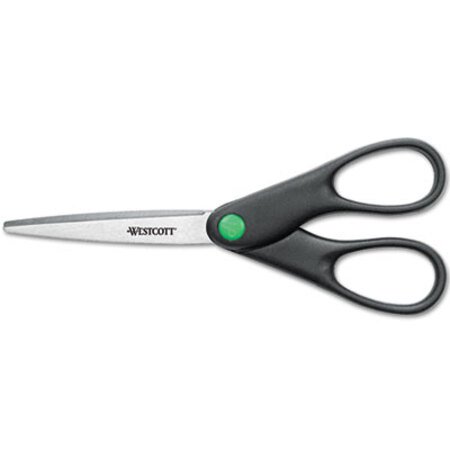 Picture of KleenEarth Scissors, Pointed Tip, 7" Long, 2.75" Cut Length, Black Straight HandleACM-44218
