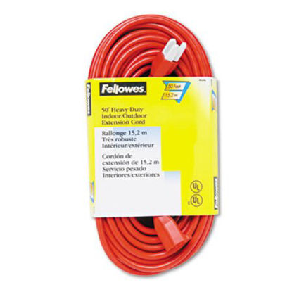 Picture of Indoor/Outdoor Heavy-Duty 3-Prong Plug Extension Cord, 1-Outlet, 50ft, OrangeFEL-99598