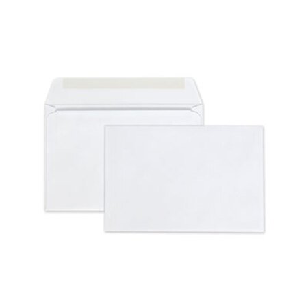Picture of Open-Side Booklet Envelope, #6 1/2, Hub Flap, Gummed Closure, 6 x 9, White, 100/BoxQUA-37113