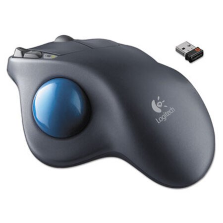 Picture of M570 Wireless Trackball, 2.4 GHz Frequency/30 ft Wireless Range, Right Hand Use, Black/BlueLOG-910001799