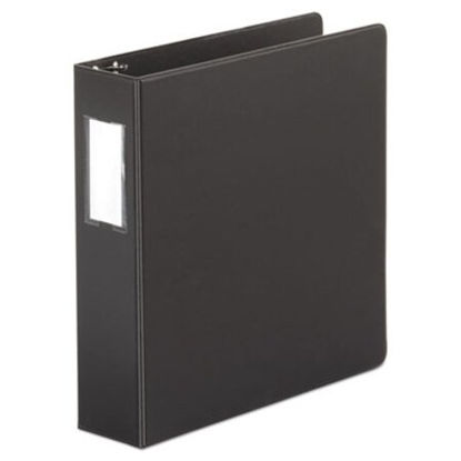 Picture of Economy Non-View Round Ring Binder, 3 Rings, 2" Capacity, 11 x 8.5, BlackUNV-34411