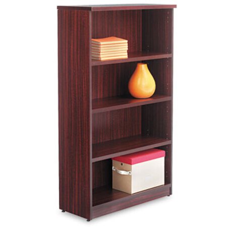 Picture of Alera Valencia Series Bookcase, Four-Shelf, 31 3/4w x 14d x 54 7/8h, MahoganyALE-VA635632MY