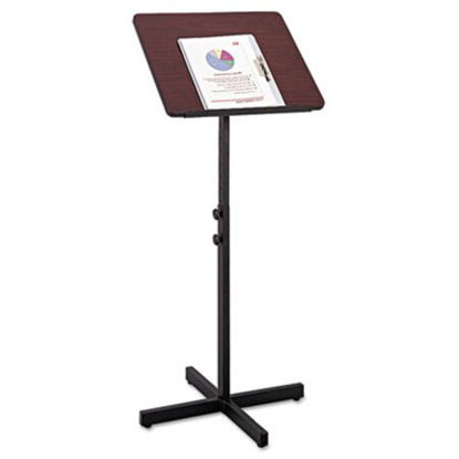 Picture of Adjustable Speaker Stand, 21 x 21 x 29.5 to 46, Mahogany/BlackSAF-8921MH