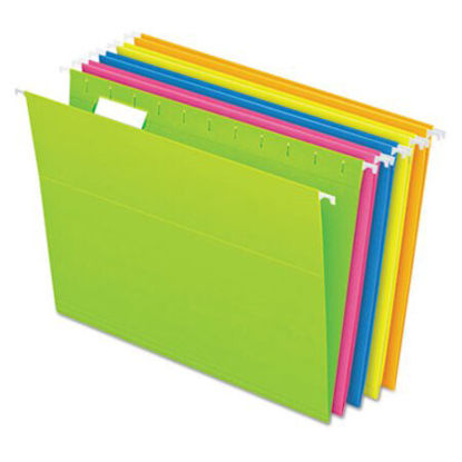 Picture of Glow Hanging File Folders, Letter Size, 1/5-Cut Tab, Assorted, 25/BoxPFX-81672