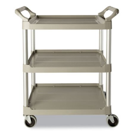 Picture of Economy Plastic Cart, Three-Shelf, 18.63w x 33.63d x 37.75h, PlatinumRCP-342488PM