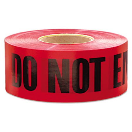 Picture of Do Not Enter Barricade Tape, "Danger Do Not Enter" Text, 3" x 1,000 ft, Red/BlackEML-11081