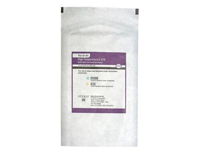 Picture of Sterilization Pouch Vis-U-All™ Ethylene Oxide (EO) Gas / Dry Heat 5-1/4 X 10 Inch Transparent / Purple Self Seal Paper / Film884510