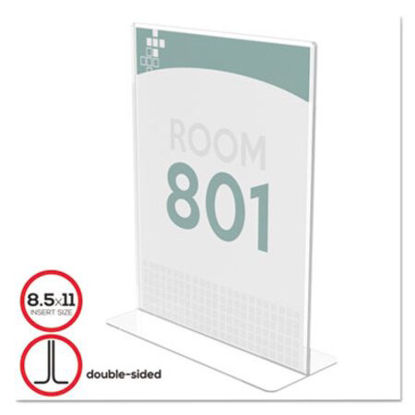 Picture of Superior Image Double Sided Sign Holder, 8 1/2 x 11 Insert, ClearDEF-590801