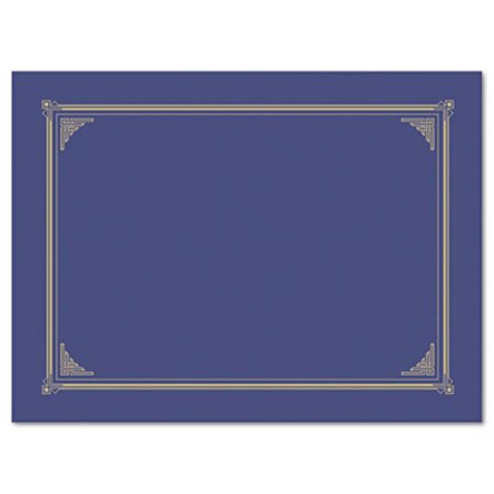 Picture of Certificate/Document Cover, 12 1/2 x 9 3/4, Metallic Blue, 6/PackGEO-47401