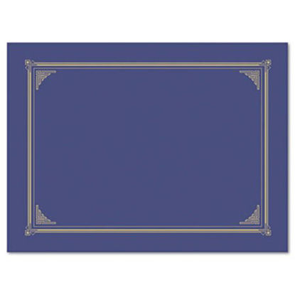 Picture of Certificate/Document Cover, 12 1/2 x 9 3/4, Metallic Blue, 6/PackGEO-47401