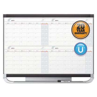 Picture of Prestige 2 Magnetic Total Erase 4-Month Calendar, 48 x 36, Graphite Color FrameQRT-4MCP43P2