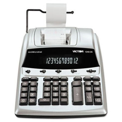 Picture of 1240-3A Antimicrobial Printing Calculator, Black/Red Print, 4.5 Lines/SecVCT-12403A