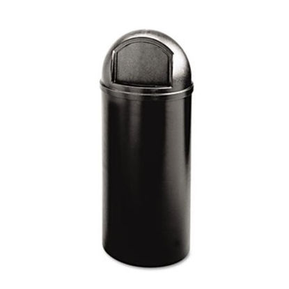 Picture of Marshal Classic Container, Round, Polyethylene, 25 gal, BlackRCP-817088BK