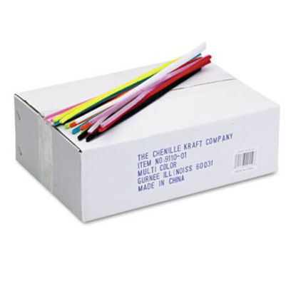 Picture of Jumbo Stems, 12" x 6 mm, Metal Wire, Polyester, Assorted, 1,000/BoxCKC-911001