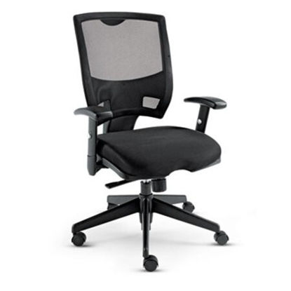 Picture of Alera Epoch Series Fabric Mesh Multifunction Chair, Supports Up to 275 lb, 17.63" to 22.44" Seat Height, BlackALE-EP42ME10B