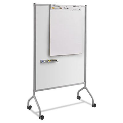 Picture of Impromptu Magnetic Whiteboard Collaboration Screen, 42w x 21.5d x 72h, Gray/WhiteSAF-8511GR