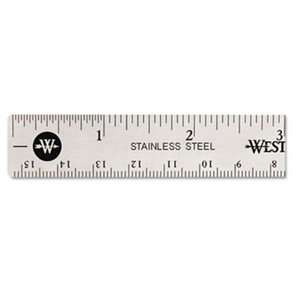 Picture of Stainless Steel Office Ruler With Non Slip Cork Base, 6"ACM-10414