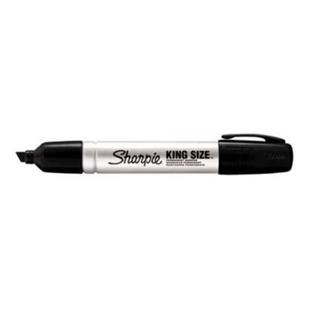 Picture of King Size Permanent Marker, Broad Chisel Tip, Black, DozenSAN-15001
