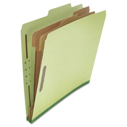 Picture of Six--Section Pressboard Classification Folders, 2 Dividers, Letter Size, Green, 10/BoxUNV-10271