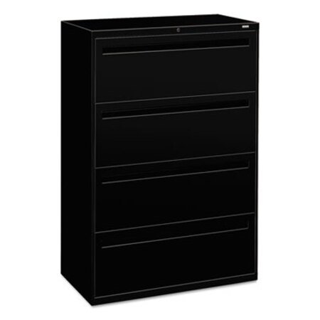 Picture of Brigade 700 Series Lateral File, 4 File Drawers, Black, 36" x 18" x 52.5"HON-784LP