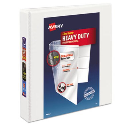 Picture of Heavy-Duty View Binder with DuraHinge and One Touch EZD Rings, 3 Rings, 1.5" Capacity, 11 x 8.5, WhiteAVE-79195
