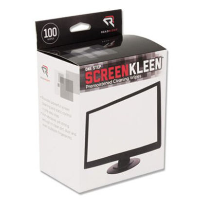 Picture of OneStep CRT Screen Cleaning Pads, 5 x 5, Cloth, White, 100/BoxREA-RR1309