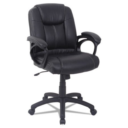 Picture of Alera CC Series Executive Mid-Back Bonded Leather Chair, Supports Up to 275 lb, 18.5“ to 22.24" Seat Height, BlackALE-CC4219F