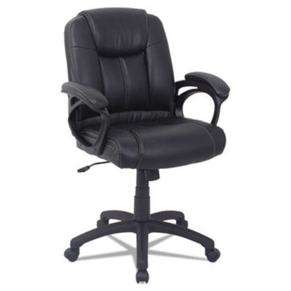 Picture of Alera CC Series Executive Mid-Back Bonded Leather Chair, Supports Up to 275 lb, 18.5“ to 22.24" Seat Height, BlackALE-CC4219F